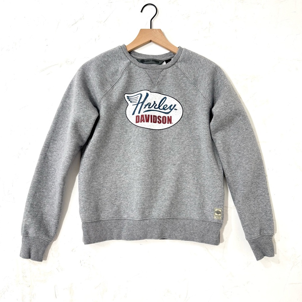 Harley-Davidson Gray Logo Crewneck Sweatshirt Size S